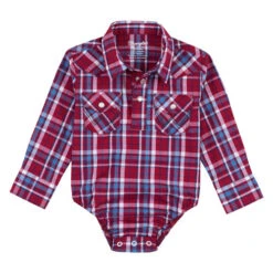 Baby Wrangler Plaid Snap Shirt Onesie