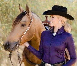 Hobby Horse Jeanee Show Blouse -Horseback Riding Clothing Store jeanne show blouse aubergine horse 3811 013 hobby horse 84535.1583792482