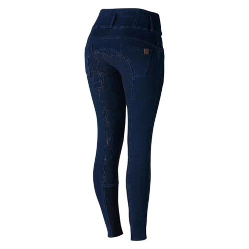 Horze Kacy Winter Denim Full Grip Breeches 3 Horze Kacy Winter Denim Full Grip Breeches - Image 3