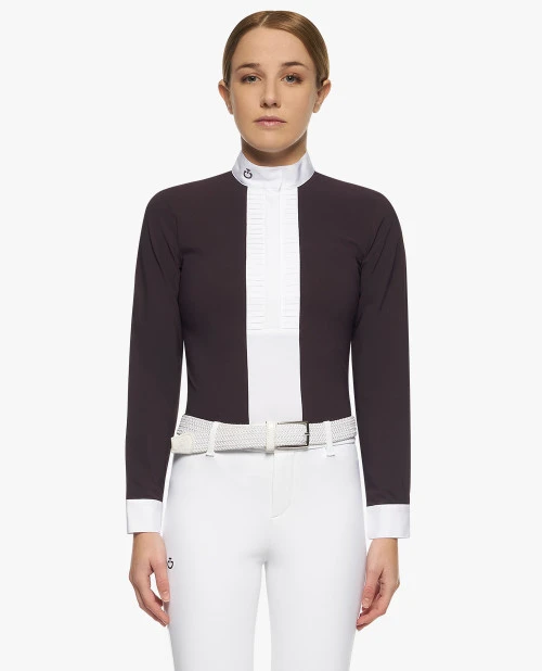 Girls Cavalleria Toscana Pleated Competition Shirt 1 Girls Cavalleria Toscana Pleated Competition Shirt