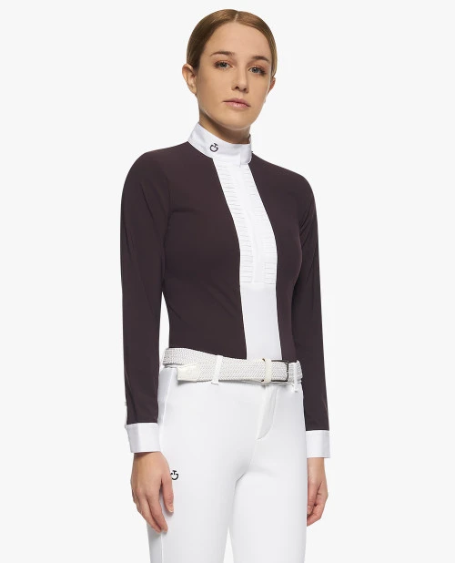 Girls Cavalleria Toscana Pleated Competition Shirt 2 Girls Cavalleria Toscana Pleated Competition Shirt - Image 2