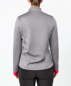 Irideon Girls AirLoft Pullover -Horseback Riding Clothing Store kids airloft pullover dove grey back 30 6946 DG irideon 46433.1647548717