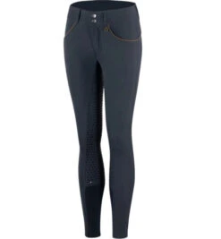 Horze Kids Aubrey Breeches Full Grip -Horseback Riding Clothing Store kids aubrey breeches FS dark navy front 36084 VDB horze 47097.1653250441