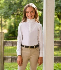 Kids Aubrion Equestrian Show Shirt Long Sleeve -Horseback Riding Clothing Store kids eq style show shirt LS closed collar 89732 aubrion 03473.1683920980