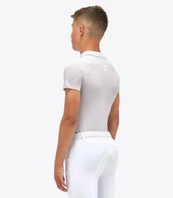 Kids Cavalleria Toscana Raceway Training Polo -Horseback Riding Clothing Store kids raceway training ss grey back POO081 CO046 8000 CT 12666.1659801713