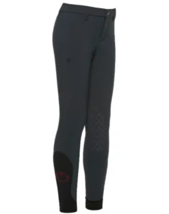 Girls Cavalleria Toscana Super Grip Tech Breeches -Horseback Riding Clothing Store kids super grip tech breech dark grey side PBOA02 JE010 8989 CT 76682.1625001665