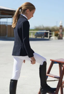 Girls Cavalleria Toscana Super Grip Tech Breeches -Horseback Riding Clothing Store kids super grip tech breech white side PBOA02 JE010 0001 cavalleria 77773.1605303615