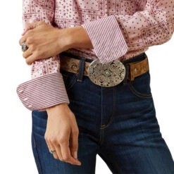 Ariat Kirby Stretch Shirt -Horseback Riding Clothing Store kirby paisley ls coral cuff detail 10043475 ariat 19081.1674771382