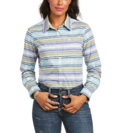 Ariat Kirby Stretch Shirt -Horseback Riding Clothing Store kirby stretch azure serape front 10035525 ariat 48371.1674771243