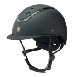 Charles Owen Kylo EQx Helmet -Horseback Riding Clothing Store kylo egx helmet matte black 3 4 CO 81364.1687277415