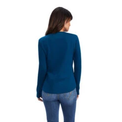 Ariat Lace Shoulder Henley Long Sleeve -Horseback Riding Clothing Store lace shoulder henley ls hydra back 10041341 ariat 18878.1659990873