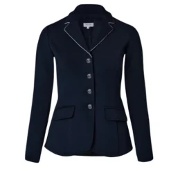 Horze Martina Show Coat With Piping 9 Horze Martina Show Coat With Piping -Horseback Riding Clothing Store martina show coat piping dark navy front 33620 VDB WH horze 18457.1653514356