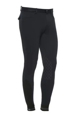 Men's Cavalleria Toscana Logo Tape Breeches Grip Knee -Horseback Riding Clothing Store men new grip logo tape navy side PAU133 PA010 7901 cavalleria toscana 41327.1657138038