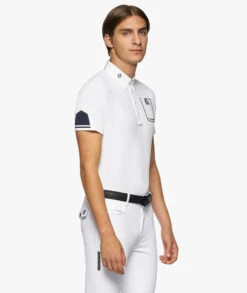 Men's Cavalleria Toscana Team Daytona Polo -Horseback Riding Clothing Store men team daytona polo ss white side POU296 PA060 001 ct 40473.1661553972