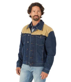 Men's Wrangler Corduroy Yoke Denim Jacket 9 Men's Wrangler Corduroy Yoke Denim Jacket -Horseback Riding Clothing Store mens cord denim jacket tiger eye front 112318259 wrangler 16262.1661915942