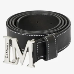 LeMieux Monogram Belt -Horseback Riding Clothing Store monogram belt black IT03144002 lemieux 02217.1679788653