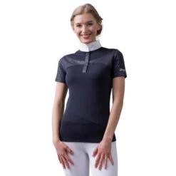 Kingsland Oceana Show Shirt -Horseback Riding Clothing Store oceana show shirt ss navy front 2210222325 6020 kingsland 25692.1651777258