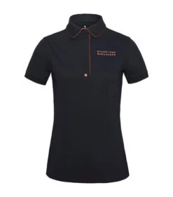 Kingsland KL Olena Piqué Polo -Horseback Riding Clothing Store olena polo ss navy front 2210202317 6020 kingsland 85665.1688782002