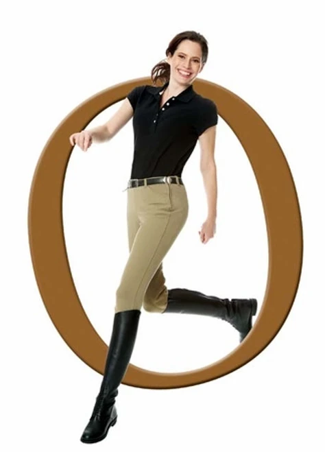 Ovation Euroweave Side Zip Breeches For Girls 2 Ovation Euroweave Side Zip Breeches For Girls - Image 2