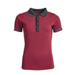 Kingsland Prisha Tech Polo Short Sleeve -Horseback Riding Clothing Store prisha tech polo ss burgundy 2220202408 kingsland 65047.1667014924