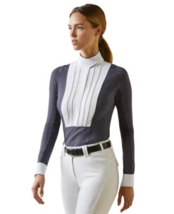 Ariat Luxe Show Shirt Long Sleeve 15 Ariat Luxe Show Shirt Long Sleeve -Horseback Riding Clothing Store pro luxe show shirt periscope front 10043395 ariat 39645.1676136480