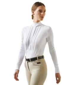 Ariat Luxe Show Shirt Long Sleeve 14 Ariat Luxe Show Shirt Long Sleeve -Horseback Riding Clothing Store pro luxe show shirt white front 10043396 ariat 53055.1676136280