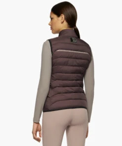 Cavalleria Toscana Team Puffer Vest -Horseback Riding Clothing Store puffer vest burgundy back GLD266 NY092 3A00 CT 35544.1660260831