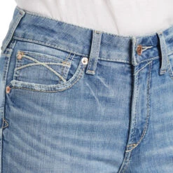 Ariat REAL High Rise Felicity Bootcut Jean -Horseback Riding Clothing Store real hi rise bc felicity colorado front detail 10041114 ariat 61811.1662679768