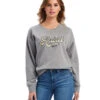 Ariat REAL Metallic Varsity Logo Crop Sweatshirt