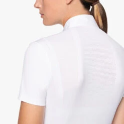 Cavalleria Toscana REVO Premier Polo Short Sleeve 9 Cavalleria Toscana REVO Premier Polo Short Sleeve -Horseback Riding Clothing Store revo premier polo ss white back detail POD298 JC033 0001 cavalleria toscana 08301.1659744778