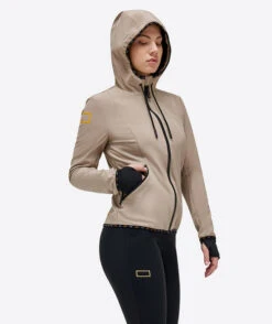 RG Hooded Softshell Jacket -Horseback Riding Clothing Store rg hood jacket hazelnut side crop SSW001 JS005 1005 riders gene 30018.1686191349
