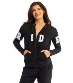 Goode Rider RIDE Hoodie -Horseback Riding Clothing Store ride hoodie black heather front 16161 7159 goode rider 10959.1684531989