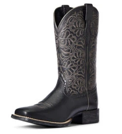 Ariat Round Up Remuda Western Boot -Horseback Riding Clothing Store round up remuda black angle 10034024 ariat 98331.1605142780