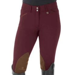 Romfh Sarafina Euro Breeches Knee Patch -Horseback Riding Clothing Store sarafina euro breech classic dark raisin 468455 romfh 81137.1665176174