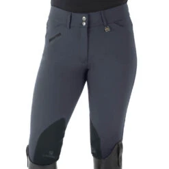 Romfh Sarafina Euro Breeches Knee Patch -Horseback Riding Clothing Store sarafina euro kp pewter 1 468455 romfh 46760.1653609440
