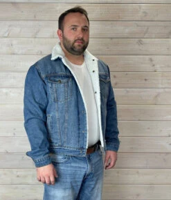 Men's Roper Sherpa Denim Jacket -Horseback Riding Clothing Store sherpa denim jacket side roper 08948.1669169981