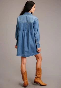 Stetson Denim Shirt Style Dress -Horseback Riding Clothing Store shirt style dress denim back 1105705942031 stetson 76591.1678216297