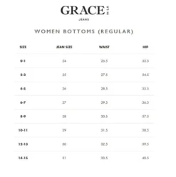 Grace In LA Easy Fit Horseshoe Pocket Jeans -Horseback Riding Clothing Store size chart grace in la 17935.1687305471