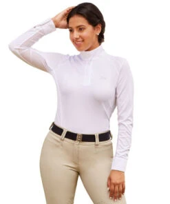 RJ Classics Sofia Show Shirt -Horseback Riding Clothing Store sofia show shirt ls white rider w SF102 rj classics 47894.1675879429
