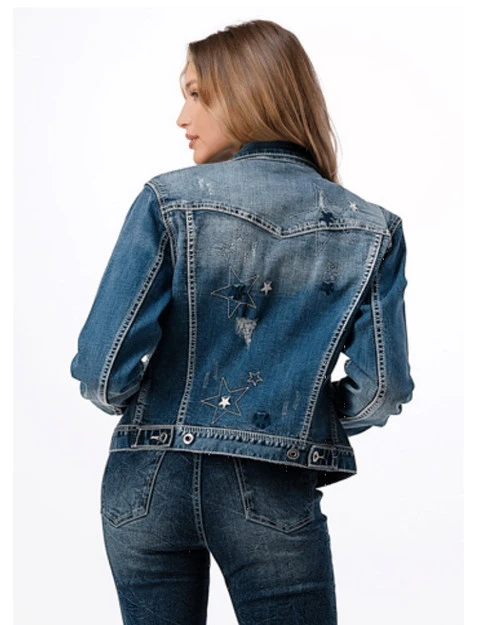 Grace In LA Star Denim Jacket 2 Grace In LA Star Denim Jacket - Image 2