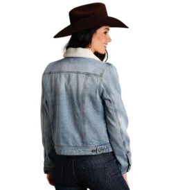 Stetson Ladies Sherpa Denim Jacket -Horseback Riding Clothing Store stetson denim jacket denim back 1109805940075 stetson 15584.1665015849