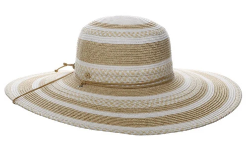 Capelli Yuri Striped Toyo Straw Hat 1 Capelli Yuri Striped Toyo Straw Hat