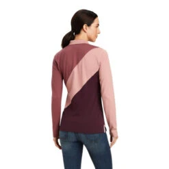 Ariat Taryn Polo Long Sleeve -Horseback Riding Clothing Store taryn polo ls ginger mulberry back 10041357 ariat 28187.1661217649