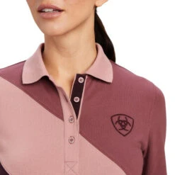 Ariat Taryn Polo Long Sleeve -Horseback Riding Clothing Store taryn polo ls ginger mulberry detail 10041357 ariat 75353.1661217646