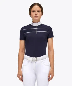 Cavalleria Toscana Team Daytona Polo Short Sleeve 10 Cavalleria Toscana Team Daytona Polo Short Sleeve -Horseback Riding Clothing Store team daytona polo ss smoky blue front POD297 JE022 0001 cavalleria toscana 99249.1661549176