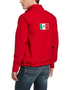 Men's Ariat Team Softshell Mexico Jacket -Horseback Riding Clothing Store team mexico softshell red back 10033525 ariat men 30417.1670379219