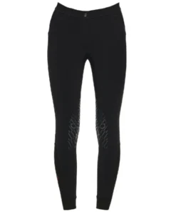 Cavalleria Toscana Team Red Stripe Knee Grip Breeches -Horseback Riding Clothing Store team red stripe breech black front PAD160 JE010 9999 CT 50435.1639868501
