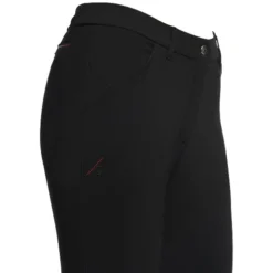 Cavalleria Toscana Team Red Stripe Knee Grip Breeches -Horseback Riding Clothing Store team red stripe breech black front logo PAD160 JE010 9999 CT 28929.1639868516