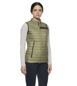 Cavalleria Toscana Team Red Stripe Quilted Vest -Horseback Riding Clothing Store team stripe vest verde side GLD250 NY086 5D00 CT 58047.1642285531