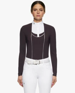 Cavalleria Toscana Tech Pique Show Polo Long Sleeve